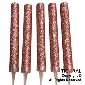 BENGALA CON GIBRE ROSA GOLD X 5